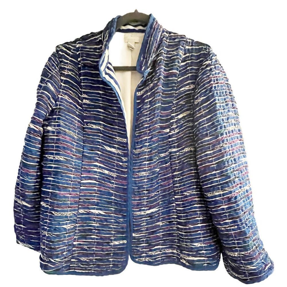 Vintage Patchwork Striped Blazer